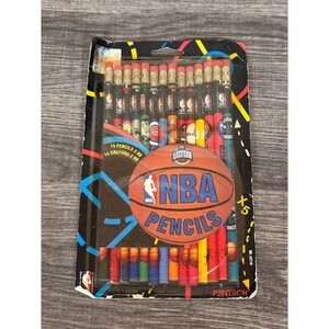 Vintage 1994 Pentech NBA Pencils and Crayons Set 28pc Sealed Deadstock 42710